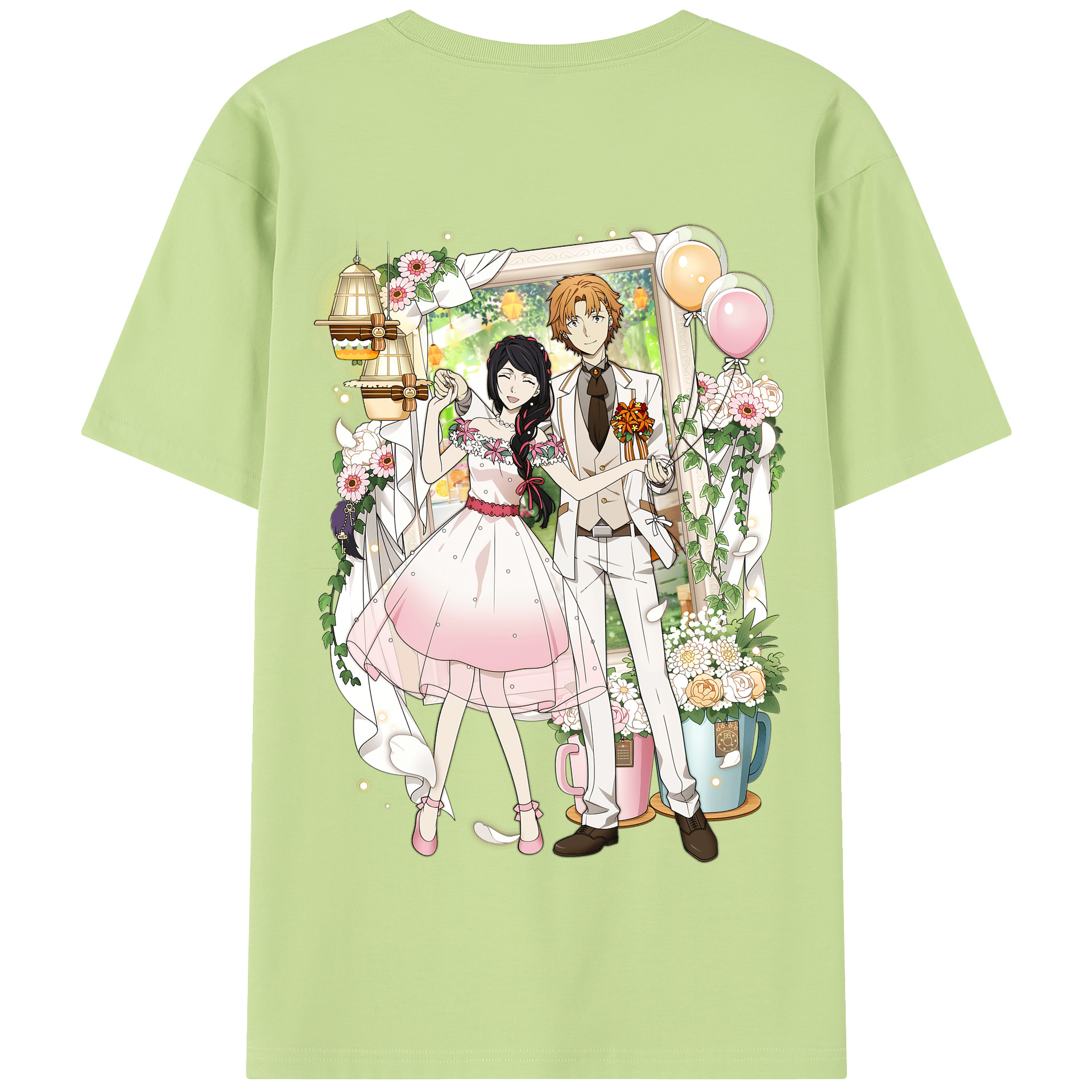 （画像用） 文豪ストレイドッグス Bungo Stray Dogs 綿100％半袖Tシャツ（背面プリント）